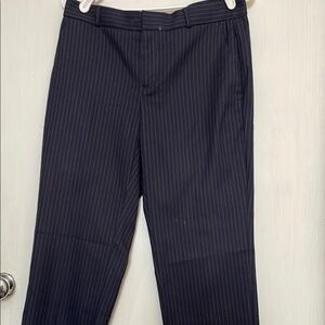 Banana Republic Women's Navy Pinstripe Trousers Size 6 Short